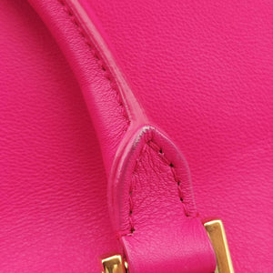 Pre-owned Yves Saint Laurent BABY CABAS Rose Leather 394461 shoulderbag | stylenewstar