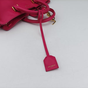 Pre-owned Yves Saint Laurent BABY CABAS Rose Leather 394461 shoulderbag | stylenewstar