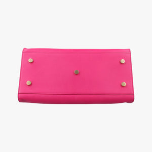 Pre-owned Yves Saint Laurent BABY CABAS Rose Leather 394461 shoulderbag | stylenewstar