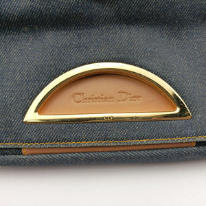 Pre-owned Christian Dior Marispearl Navy denim shoulderbag | stylenewstar