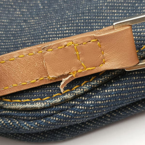 Pre-owned Christian Dior Marispearl Navy denim shoulderbag | stylenewstar
