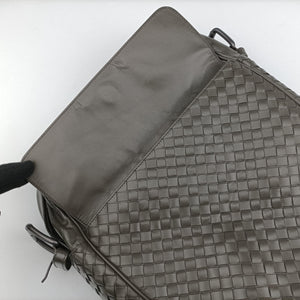 Pre-owned Bottega Veneta Intrecciato Grey lambskin shoulderbag | stylenewstar