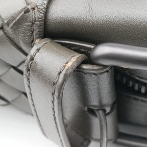 Pre-owned Bottega Veneta Intrecciato Grey lambskin shoulderbag | stylenewstar