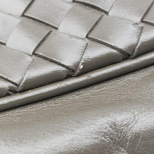 Pre-owned Bottega Veneta Intrecciato Grey lambskin shoulderbag | stylenewstar