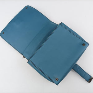 Pre-owned Bottega Veneta Intrecciato Runaway Blue lambskin shoulderbag | stylenewstar