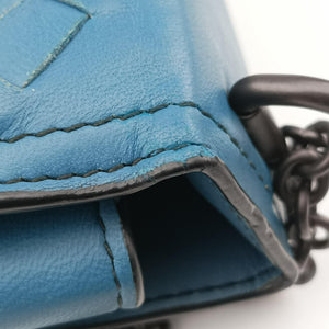Pre-owned Bottega Veneta Intrecciato Runaway Blue lambskin shoulderbag | stylenewstar