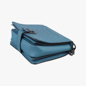 Pre-owned Bottega Veneta Intrecciato Runaway Blue lambskin shoulderbag | stylenewstar