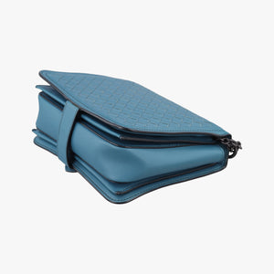 Pre-owned Bottega Veneta Intrecciato Runaway Blue lambskin shoulderbag | stylenewstar