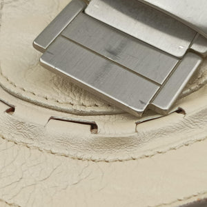 Vintage Christian Dior Gaucho White Leather shoulderbag | stylenewstar