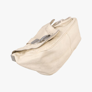 Vintage Christian Dior Gaucho White Leather shoulderbag | stylenewstar