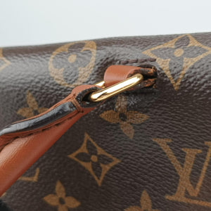 Pre-owned Louis Vuitton MARIGNAN brown×SESAME Monogram Canvas×calf leather M44544 shoulderbag | stylenewstar