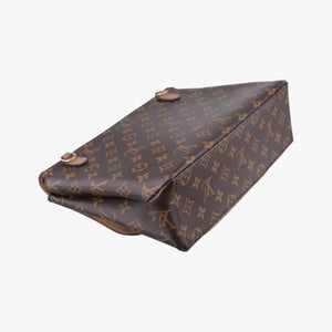Pre-owned Louis Vuitton MARIGNAN brown×SESAME Monogram Canvas×calf leather M44544 shoulderbag | stylenewstar