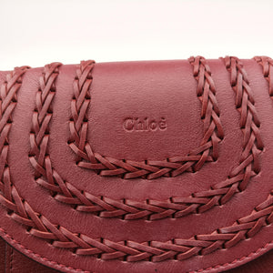 Pre-owned Chloe Hudson Burgundy leather shoulderbag | stylenewstar
