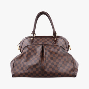 Pre-owned Louis Vuitton TREVI GM EBENE Damier Canvas N51998 handbag | stylenewstar