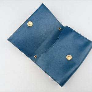 Pre-owned Ferragamo Ginny Vara Blue Leather shoulderbag | stylenewstar