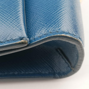 Pre-owned Ferragamo Ginny Vara Blue Leather shoulderbag | stylenewstar