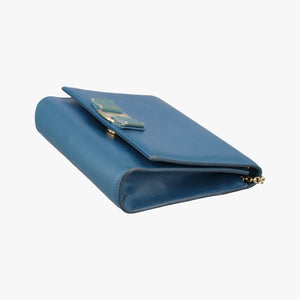 Pre-owned Ferragamo Ginny Vara Blue Leather shoulderbag | stylenewstar