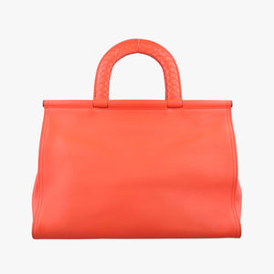 Secondhand Bottega Veneta Intrecciato Orange lambskin handbag | stylenewstar