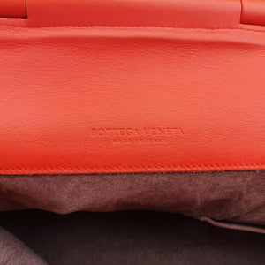 Secondhand Bottega Veneta Intrecciato Orange lambskin handbag | stylenewstar