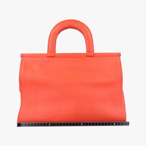 Secondhand Bottega Veneta Intrecciato Orange lambskin handbag | stylenewstar