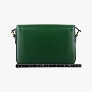 Pre-owned Celine Triomphe Green Leather shoulderbag | stylenewstar