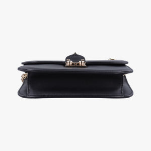 Pre-owned Valentino Rockstud Glam Lock Black Leather shoulderbag | stylenewstar