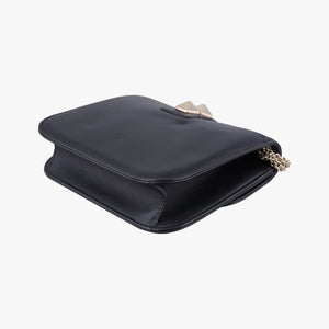 Pre-owned Valentino Rockstud Glam Lock Black Leather shoulderbag | stylenewstar