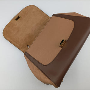 Secondhand Fendi SILVANA Brown × Beige Leather 8BN234 shoulderbag | stylenewstar