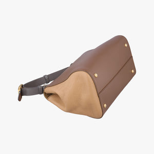 Secondhand Fendi SILVANA Brown × Beige Leather 8BN234 shoulderbag | stylenewstar