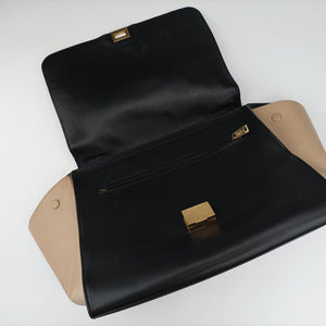 Pre-owned Celine Trapeze Blue ×beige ×Black Suede × leather shoulderbag | stylenewstar