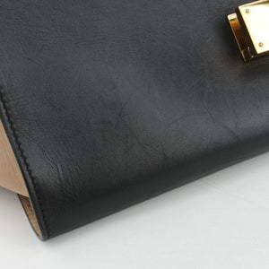 Pre-owned Celine Trapeze Blue ×beige ×Black Suede × leather shoulderbag | stylenewstar