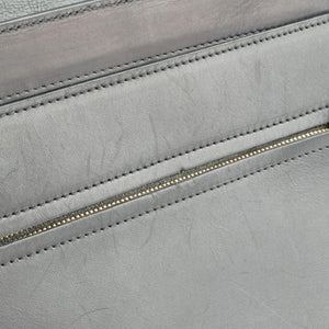 Pre-owned Celine Trapeze Blue ×beige ×Black Suede × leather shoulderbag | stylenewstar