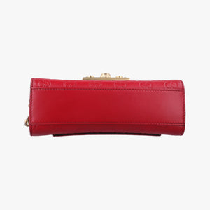 Pre-owned Gucci Padlock Red Leather 409487 shoulderbag | stylenewstar