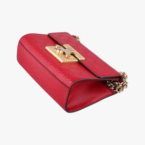 Pre-owned Gucci Padlock Red Leather 409487 shoulderbag | stylenewstar