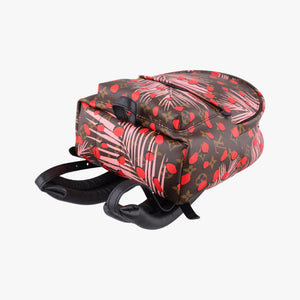 Pre-owned Louis Vuitton Palm Springs PM brown×SUGAR PINK POPPY Monogram Jungle dot M41981 backpack/rucksack | stylenewstar