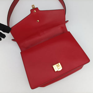 Pre-owned Gucci Sylvie Red×navy Leather 421882 shoulderbag | stylenewstar