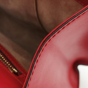 Pre-owned Gucci Sylvie Red×navy Leather 421882 shoulderbag | stylenewstar