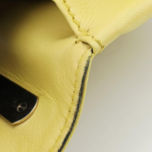 Pre-owned Valentino Rockstud Va Va Voom Yellow Leather shoulderbag | stylenewstar