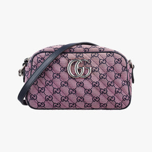 Vintage Gucci GG Marmont Purple canvas 447632 shoulderbag | stylenewstar