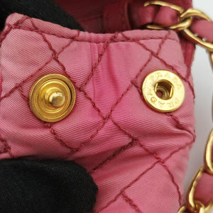 Pre-owned Prada Chain Quilting Flap Pink nylon shoulderbag | stylenewstar