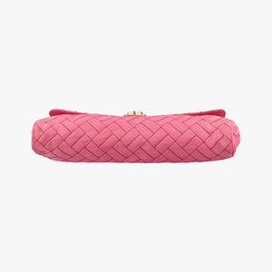 Pre-owned Prada Chain Quilting Flap Pink nylon shoulderbag | stylenewstar
