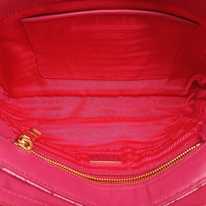 Pre-owned Prada Chain Quilting Flap Pink nylon shoulderbag | stylenewstar