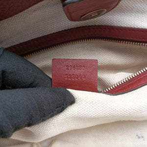 Secondhand Gucci GG Canvas Sherry Red×Beige canvas×leather 296850 handbag | stylenewstar