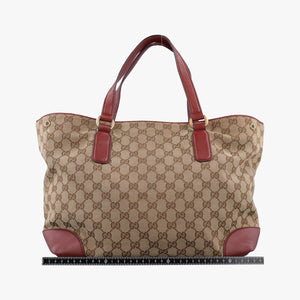 Secondhand Gucci GG Canvas Sherry Red×Beige canvas×leather 296850 handbag | stylenewstar