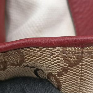Secondhand Gucci GG Canvas Sherry Red×Beige canvas×leather 296850 handbag | stylenewstar