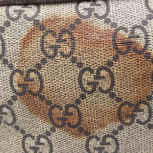 Pre-owned Gucci GG Supreme Bosco PATCHED beige×Multicolour PVC coated canvas 473887 handbag | stylenewstar