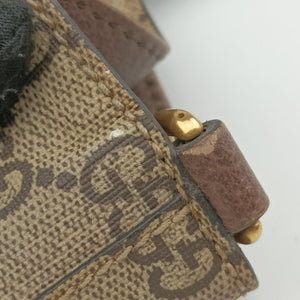 Pre-owned Gucci GG Supreme Bosco PATCHED beige×Multicolour PVC coated canvas 473887 handbag | stylenewstar