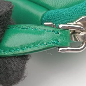 Vintage Prada triangle mini Green Leather shoulderbag | stylenewstar