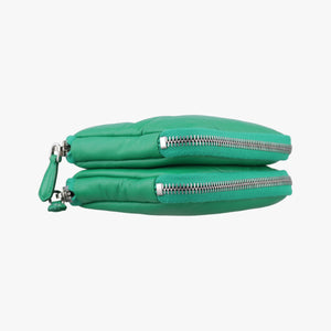 Vintage Prada triangle mini Green Leather shoulderbag | stylenewstar