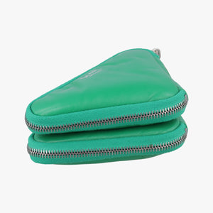 Vintage Prada triangle mini Green Leather shoulderbag | stylenewstar